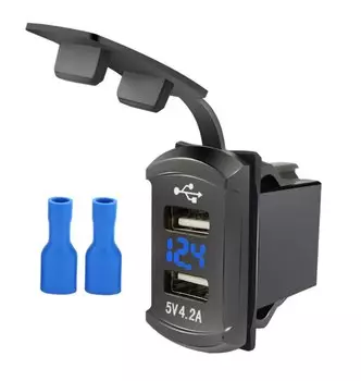 Автомобильное зарядное устройство 5 В 4,2 А, автоматический адаптер, водонепроницаемая, пылезащитная, 12-24 В, автомобильная розетка, два USB-порта, зарядное устройство для телефона для Iphone Xiaomi Samsung