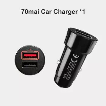 Автомобильное зарядное устройство 70mai с двумя USB-портами Mini 2 USB-портами 70mai Автомобильное зарядное устройство с двумя USB-портами 70MAI для видеорегистратора 70mai A810 A500S A800S