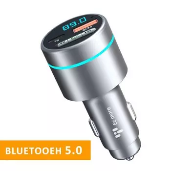 Автомобильное зарядное устройство, адаптер для быстрой зарядки прикуривателя, Bluetooth 5,3, USB Тип C, быстрое зарядное устройство PD QC3.0 для Iphone, Samsung, Xiaomi