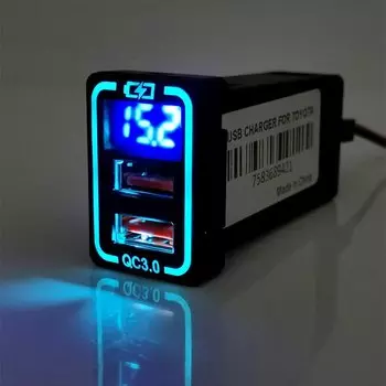 Автомобильное зарядное устройство QC3.0 с USB-портом для смартфонов TOYOTA Camry Land Cruiser 200 RAV4 Corolla