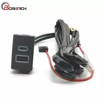 Автомобильное зарядное устройство с двумя USB-портами, адаптер быстрой зарядки QC3.0, выключатель питания для Mazda 5, для Mazda 6, аксессуары