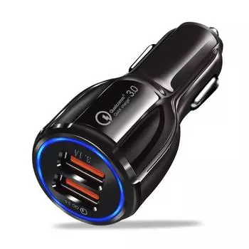 Автомобильное зарядное устройство Usb Quick Charge 3,0 для Мобильный телефон Dual Usb Автомобильное зарядное устройство Qc 3,0 Быстрая Зарядка адаптер Mini Usb Автомобильное зарядное устройство