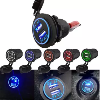 Автомобильное зарядное устройство USB, розетка прикуривателя 12 В-24 В, быстрая зарядка телефона, Ipad, автомобильные аксессуары, USB для автомобиля, розетка в авто