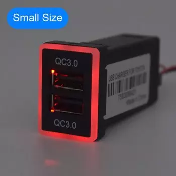 Автомобильное зарядное устройство XCGaoon QC3.0 Quickcharge, двойной USB-порт, адаптер для телефона, видеорегистратор, кабель Plug & Play для TOYOTA, выходная мощность 18 Вт, макс.