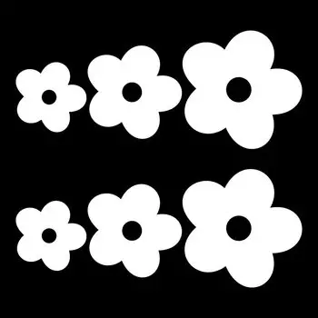 Автомобильное зеркало Eearview, цветочные наклейки, милые декоративные аксессуары, виниловая наклейка для зеркала, телефона, ноутбука, голографические автомобильные наклейки