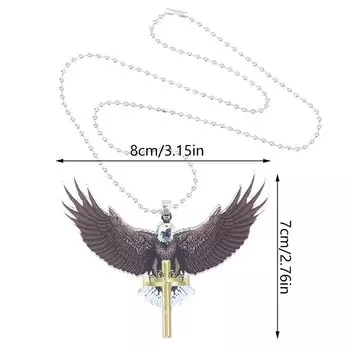 Автомобильное зеркало заднего вида, подвесное украшение, Орел, Иисус, крест, подвеска для автомобиля, украшение интерьера автомобиля, автомобильные аксессуары