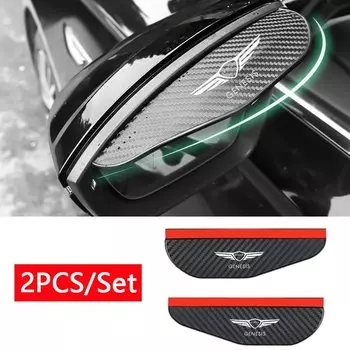 Автомобильное зеркало заднего вида с дождевиком для Genesis Coupe Logo G70 G80 G90 GV60 GV70 GV80 EV BH непромокаемые аксессуары Декор