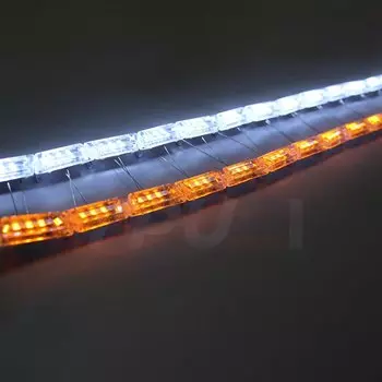 Автомобильные 16 светодиодов Crystal Angel Tears Светодиодная лента с DRL Желтый ходовой поворот с сигнальным потоком 2 шт. Функция Белый дневный час