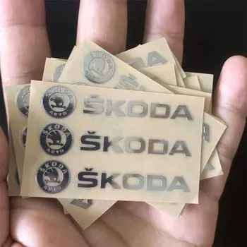Автомобильные 3D металлические наклейки, водонепроницаемые грязезащитные наклейки для Skoda Fabia Octavia A7 RS Superb Rapid Yeti Karoq Kodiaq Kamiq