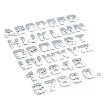 Автомобильные 3D наклейки «сделай сам», 25 мм, буквы алфавита, эмблема, хромированный цифровой значок, логотип автомобиля, металлические автомобильные аксессуары