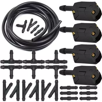 Автомобильные 4-сторонние насадки для омывателя ветрового стекла, насадки для распыления воды для грузовиков Volvo FL FE FM FH FH16 FMX VHD VNL VNM VNR VNX VM