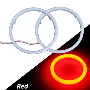 Автомобильные ангельские глаза, красные 60 мм, 70 мм, 80 мм, 90 мм, 95 мм, 100 мм, 110 мм, 120 мм, 12 В, светодиодное кольцо Halo DRL, универсальное для автомобиля, авто, противотуманные фары, мотоцикла