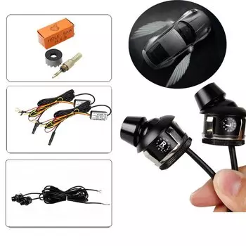 Автомобильные ангельские крылья, добро пожаловать, фотодинамический ковер для зеркала заднего вида, светодиодное освещение, декоративная атмосферная лампа 12 В, универсальная