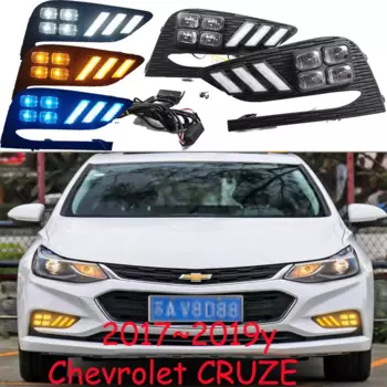 Автомобильные аксессуары, бампер, фара для Chevrolet Cruze, дневные фары 2017 ~ 2019y, двигатель DRL, светодиодные автомобильные фары, противотуманные фары