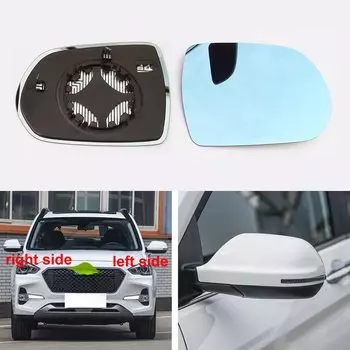 Автомобильные аксессуары для Great Wall Haval M6 / M6 Plus 2017-2022, светоотражающие линзы для зеркала заднего вида, голубые стеклянные линзы с подогревом