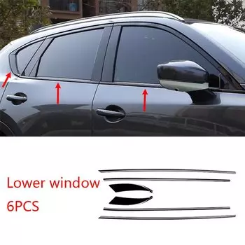 Автомобильные аксессуары для Mazda CX-5 2017-2021 2018 2019 2020 2022 ABS черная оконная полоса, молдинг, накладка, 12 шт.