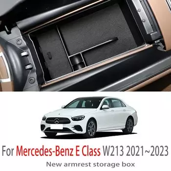 Автомобильные аксессуары для Mercedes Benz E Class W213 2021 ~ 2023 ящик для хранения подлокотника центральной консоли, многофункциональное хранилище автозапчастей