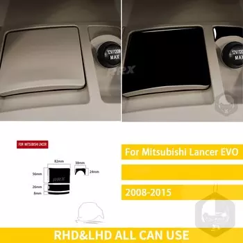 Автомобильные аксессуары для Mitsubishi Lancer EVO GTS 2008-2015, пластиковая пепельница черного цвета для пианино, интерьера, розетки питания, стикеры для отделки панели