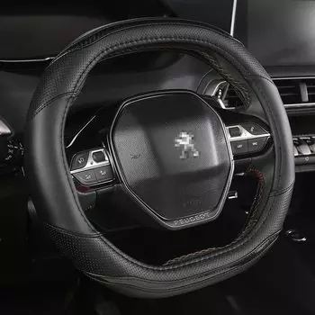 Автомобильные аксессуары для Peugeot 3008 4008 5008 чехол рулевого колеса автомобиля из углеродного волокна + из искусственной кожи