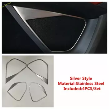 Автомобильные аксессуары для Peugeot 3008 5008 GT 2017-2023 из нержавеющей стали, внутренняя дверь, крышка динамика, 4 шт., декоративные наклейки