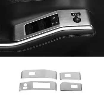 Автомобильные аксессуары для Toyota Highlander XU70 2020 2021 2022 2023, панель для двери, подлокотника, переключателя окон, кнопки подъема, крышка, отделка, наклейки
