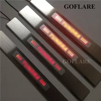 Автомобильные аксессуары для Toyota Tundra XK50 2007-2019 2022 светодиодные накладки на пороги, защитная накладка на педаль, литая наклейка