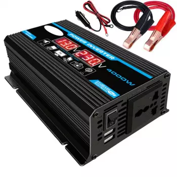 Автомобильные аксессуары Dual USB W Автомобильный инвертор постоянного тока V Двойной USB светодиодный дисплей 300 Вт 4000 Вт AC V Автомобильный синусоидальный преобразователь
