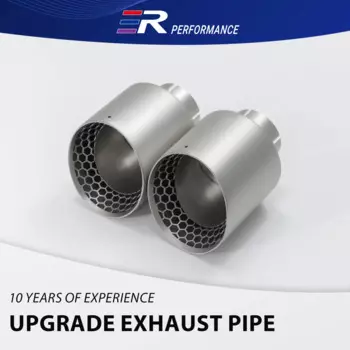 Автомобильные аксессуары ER, улучшенный дизайн с Сотами, наконечник выхлопной трубы, матовый 304 нержавеющий глушитель, универсальные наконечники для хвоста, модификация