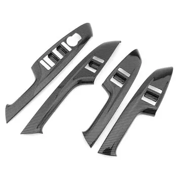 Автомобильные аксессуары интерьерная панель из углеродного волокна в деревянном стиле ABS для стеклоподъемника Переключатель панель обшивка для левого руля Genesis GV70