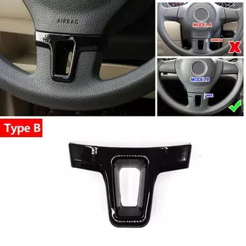 Автомобильные аксессуары из АБС-пластика, накладка на руль для VW Golf 6 MK6 Passat B7 Jetta Bora CC Tiguan Caddy Touran, узор из углеродного волокна