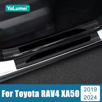 Автомобильные аксессуары Накладка на порог из нержавеющей стали для Toyota RAV4 XA50 2019 2020 2021 2022 2023 2024
