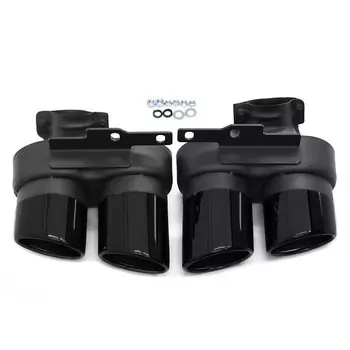 Автомобильные аксессуары Наконечник выхлопной трубы для Audi A6 C8 2019 2020 2021 Up S6 Look Quad Наконечник глушителя Выхлопная труба Насадка для тюнинга