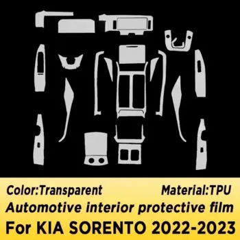 Автомобильные аксессуары с защитой от царапин, дверная центральная консоль, медиа-приборная панель, навигационная защитная пленка из ТПУ для KIA SORENTO 2022 2023