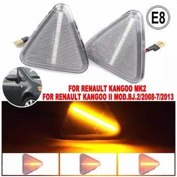 Автомобильные аксессуары, светодиодные динамические боковые габаритные указатели поворота для RENAULT KANGOO II Mod.Bj.2/2008-7/2013