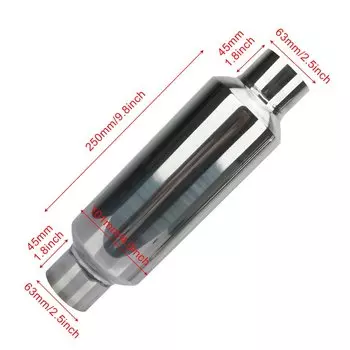Автомобильные аксессуары, выхлопная система 2 2,25 2,5 3 '', выхлопной глушитель, глушитель с высоким потоком, наконечник, вырез, выхлопная труба из нержавеющей стали, глушитель
