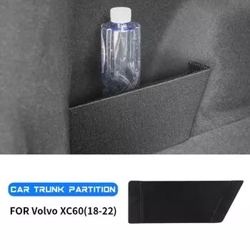 Автомобильные боковые перегородки багажника для Volvo S60 S90 V60 XC40 XC60 XC90, автомобильный органайзер, сумка, коробка, аксессуары, внутренняя наклейка, стиль