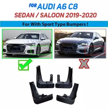 Автомобильные брызговики для Audi A6 Saloon S-Line Sport C8 2019 ~ 2020, брызговики на крыло, брызговики, аксессуары для брызговиков