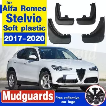 Автомобильные брызговики, передние и задние брызговики для Alfa Romeo Stelvio 2017-2020, брызговики, автомобильные брызговики, аксессуары из мягкого пластика