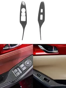 Автомобильные черные наклейки из углеродного волокна для Mazda MX-5 Miata ND 2016 2017 2018 2019 2020, аксессуары для интерьера автомобиля