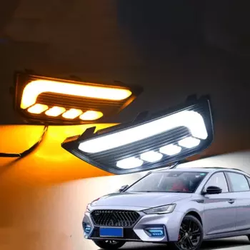 Автомобильные дневные ходовые огни DRL, противотуманные фары, дневные ходовые огни, белый желтый синий ходовой сигнал поворота для MG6 MG 6 2020