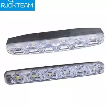 Автомобильные дневные ходовые огни, система DRL для стайлинга автомобиля, набор из 2 шт. по 6 светодиодных лампочек, дневные огни для авто, противотуманные фары, супер-яркие водонепоницаемые лампы 12 В