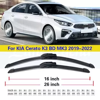 Автомобильные дворники для Kia Cerato K3 BD MK3 2019 2020 2021 2022 седан, передняя щетка стеклоочистителя, резиновая лобовое стекло автомобиля, автомобильные аксессуары
