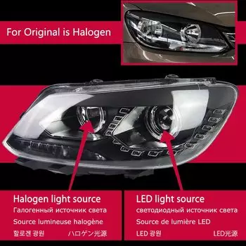 Автомобильные фары для VW Touran передние фары 2011-2015 Touran передняя фара Drl проектор Объектив Автомобильные аксессуары