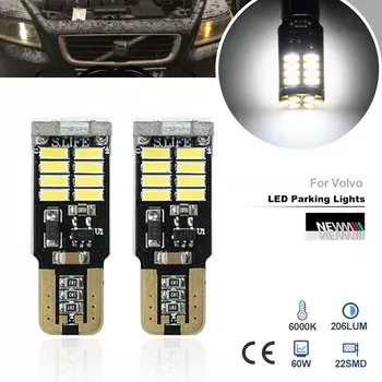 Автомобильные габаритные огни Canbus T10 W5W SMD 4014 22LED, габаритные огни, парковочные огни для Volvo S60L S80L XC90 C70 V40 V50 V60 XC60 S40 S60 S80