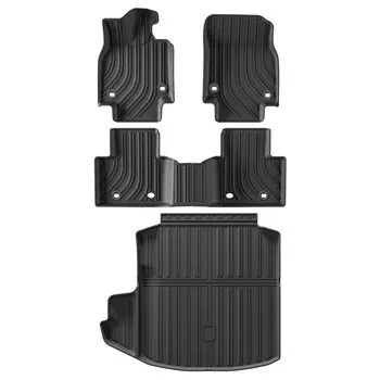 Автомобильные коврики для Toyota Crown 2023 2024, коврик для багажника, коврик для багажника, TPE, 3D коврик для ног, черный, с левым рулем