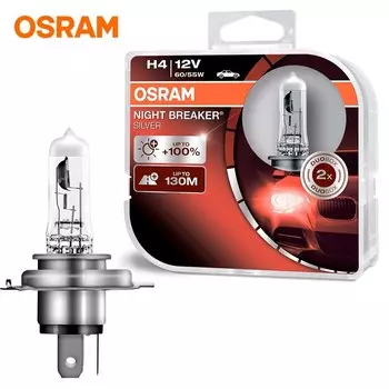 Автомобильные лампы Osram H4 Night Breaker Silver (+100%) (2 шт.) 64193NBS-HCB