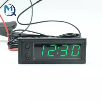 Автомобильные LED часы с термометром и вольтметром