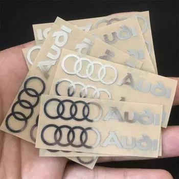 Автомобильные металлические эмблемы, наклейки, водонепроницаемые грязезащитные наклейки для Audi A4 B8 B6 B9 B7 A3 8P 8V 8L A6 C7 C6 C5, аксессуары