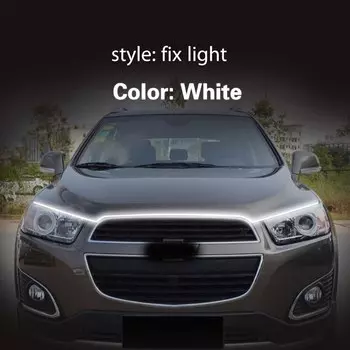Автомобильные мигающие дневные ходовые огни для Chevrolet Captiva 2006-2018, дневные ходовые огни, противотуманные огни, водонепроницаемая световая лента, 1 шт.