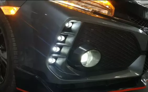 Автомобильные мигающие дневные ходовые огни для Honda Civic 2016-2020 FK7 FK8 HB Тип-R, дневные ходовые огни с желтым сигнальным туманом, 2 шт.
